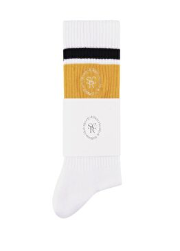 Beyaz Sarı Kadın Çorap