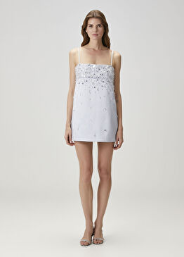 Açık Mavi Mini Elbise