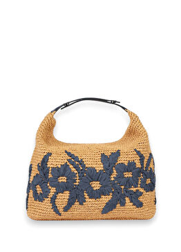 Espiga Azure Desenli Kadın Rafya Çanta