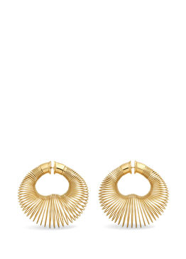 Gold Spiral Halka Kadın Küpe