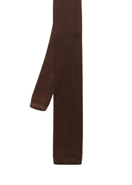 Kahverengi Örgü İpek Kravat