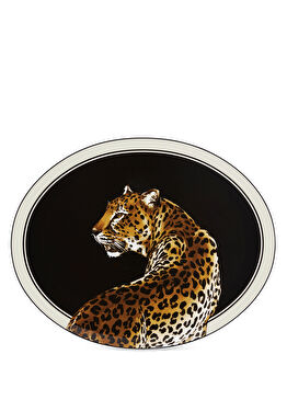 Leopar Motifli Servis Tabağı
