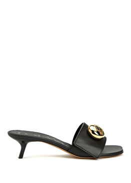 Pebble Siyah Kadın Deri Terlik