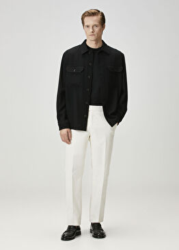 Siyah Yün Dış Gömlek