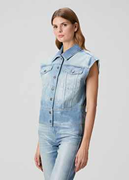 Adria Mavi Denim Yelek