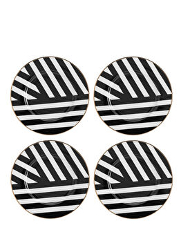 Luxe Deco Porselen 4'lü Tatlı Tabağı Seti