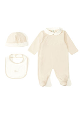Bej Kız Bebek 3lü Tulum Seti