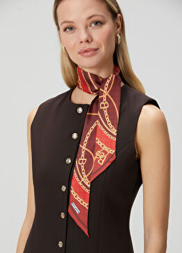 Bordo Kadın İpek Fular