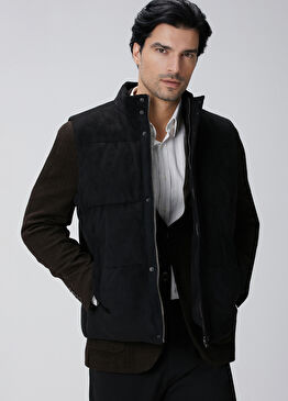 Siyah Kapitoneli Casual Yelek