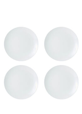 Chalk Porselen Beyaz 4lü Yemek Tabağı Seti