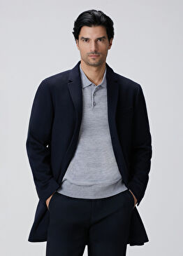 Limited Lacivert Kaşmir Palto