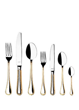 Viala Gold 84 Parça 12 Kişilik Altın Çatal Bıçak Kaşık Seti