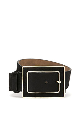 Siyah Kadın Deri Kemer