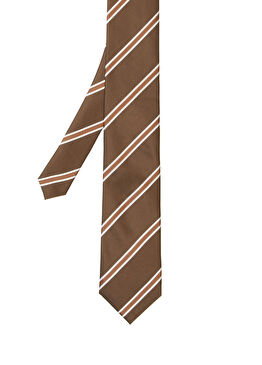 Kahverengi Çizgili Kravat