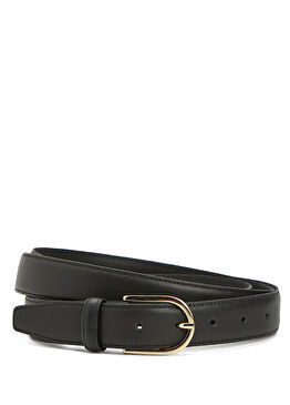 Siyah Kadın Deri Kemer