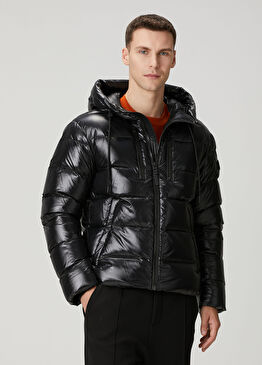 Victor-R Siyah Kapitoneli Puffer Mont