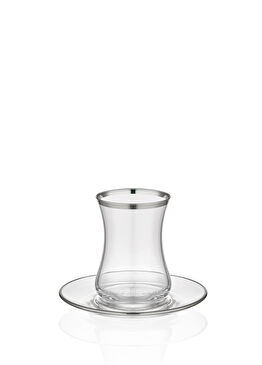 Dalia Platin 6 Kişilik Cam Çay Takımı