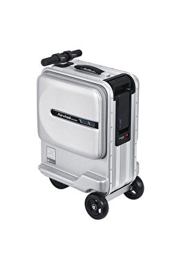 SE3miniT Gri Kabin Boy Elektrikli Binilebilir Çocuk Scooter Valiz 