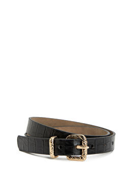 Siyah Kadın Deri Kemer