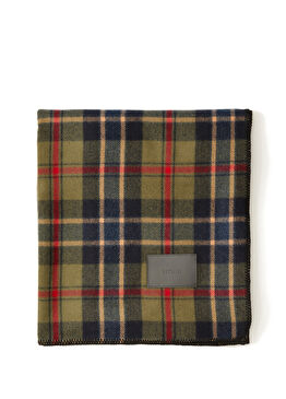 Haki Ekose Desenli Battaniye