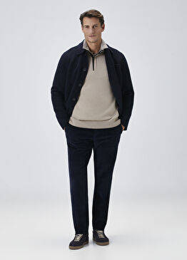 Lacivert Kadife Spor Pantolon