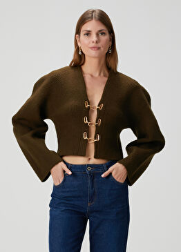 Mayalu Koyu Haki Hırka