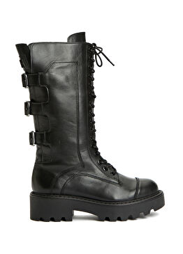 Siyah Kadın Deri Bot