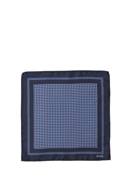 Lacivert İpek Poşet Mendil