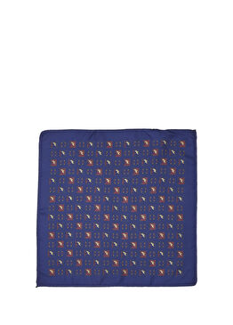 Lacivert Desenli Mendil