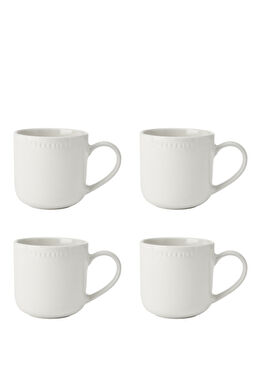 Cranborne Seramik Krem 4'lü Kupa Seti