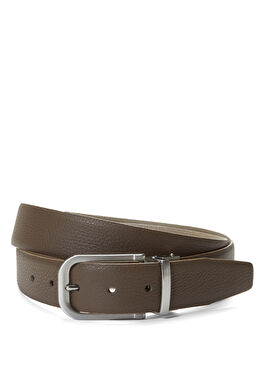 Camel Kırık Beyaz Erkek Deri Kemer