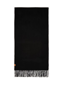 Siyah Kadın Kaşmir Karışımlı Yün Atkı