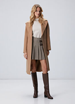 Camel Astarlı Manto