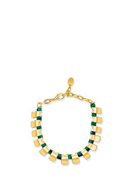 Portofino Malahit Kadın Altın Kaplama Bileklik