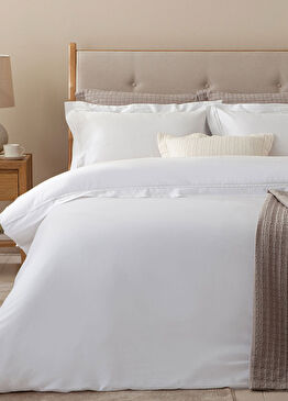 Glad Beyaz Soğuk Gri Pamuklu Çift Kişilik Nevresim Seti 200 x 220 cm