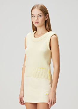 Marla Sarı Yün Yelek