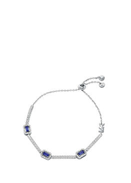 Slider MKC1821-040 Metalik Gri Mavi Gümüş Kadın Bileklik