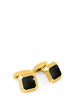 Siyah Kare Formlu Kol Düğmesi