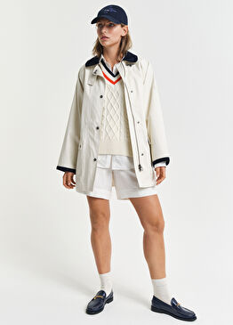 Krem Rengi Klasik Yaka Relaxed Fit Kadın Ceket