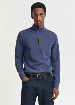 Mavi Regular Fit Yarım Fermuarlı Erkek Sweatshirt