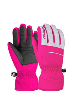 Alan Pembe Beyaz Çocuk Kayak Eldiveni