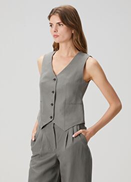 Averie Gri Relaxed Fit Yelek