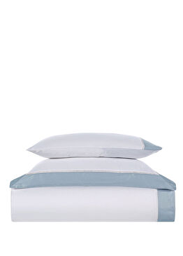 Loren Beyaz Mint 300 Tc Pamuk Saten Aksesuarlı Çift Kişilik Nevresim Takımı 200 x 220 cm