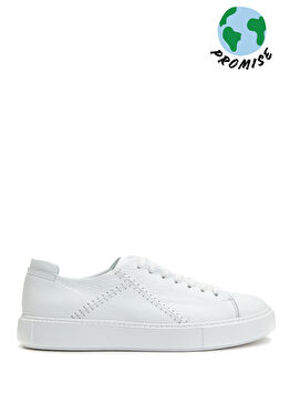 Beyaz Desenli Erkek Sneaker