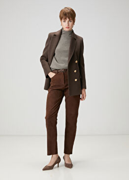 Vizon Cigarette Deri Pantolon