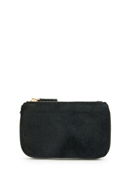Siyah Tay Tüylü Kadın Cüzdan