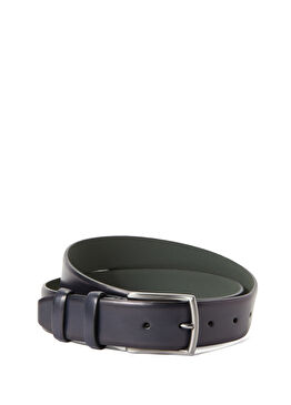 Lacivert Erkek Deri Kemer