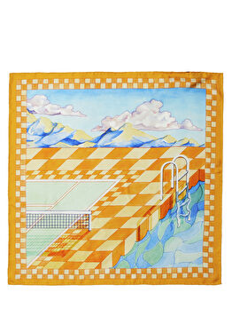 Çok Renkli Kadın İpek Fular