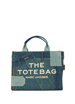 The Medium Koyu Mavi Kadın Denim Alışveriş Çantası