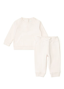 Pembe Logo Nakışlı Kız Bebek 2li Set